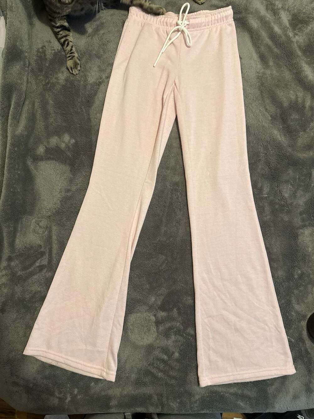 Girlhood Society Women's Pink Knit Drawstring Flare Pants Size XS